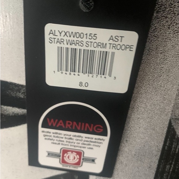 Element Star Wars Stormtrooper Skateboard. - Picture 4 of 4